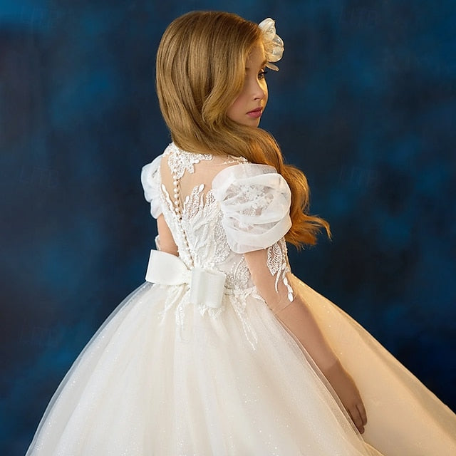 First Girls' Communion Flower Girl Party Dress Kids