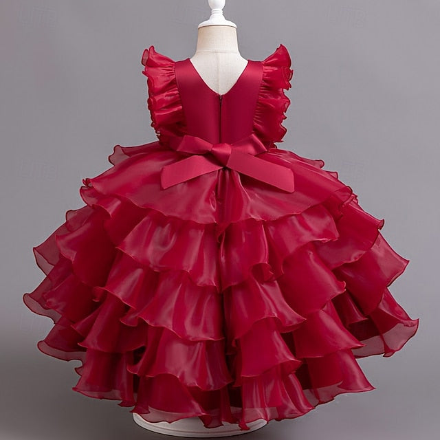 Floral Party Asymmetrical Dress Kids Girls'