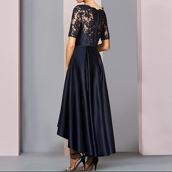 Dress Mother Low Wedding Elegant of High Bride Guest A-Line the