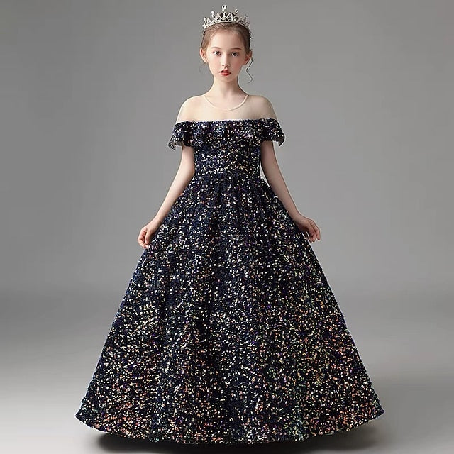 Gown Girl Dress Flower Party Girls' Evening