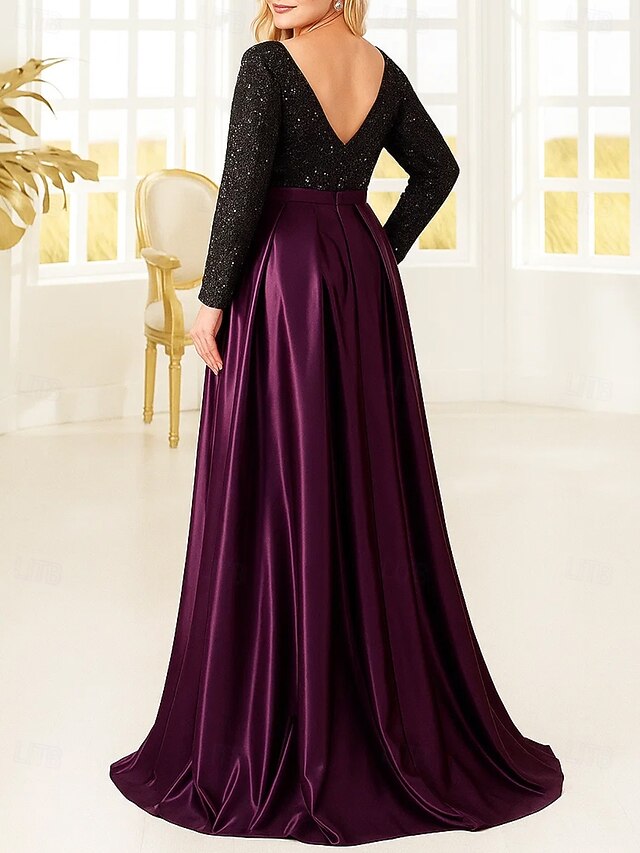 A-Line Floor Length Wedding Guest Dress Formal Dresses Flare