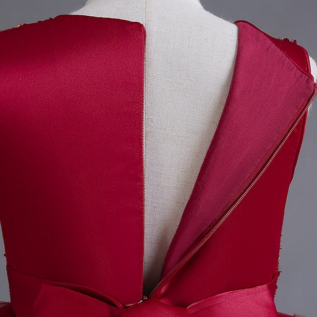 Party Color Solid Dress Sleeveless Kids Sequin Girls'