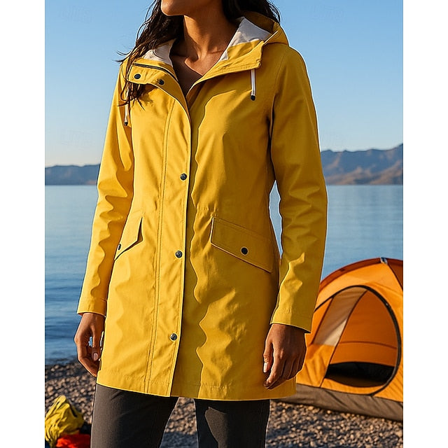 Women's Rain Coat Outdoor Waterproof Windproof Hiking