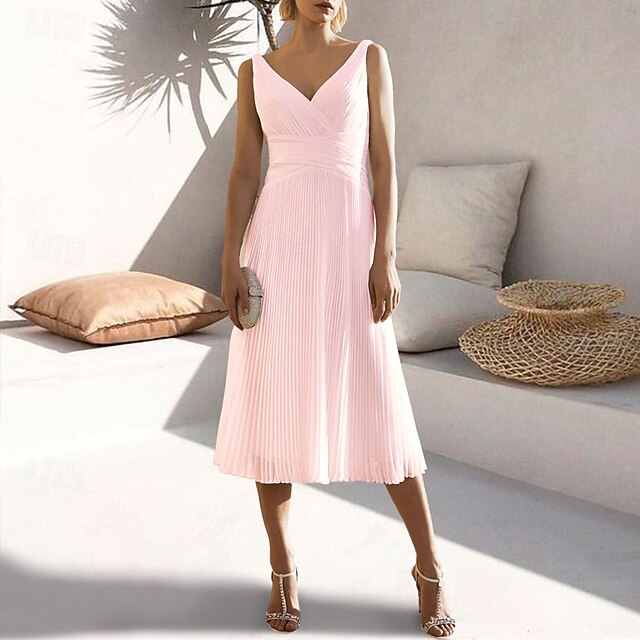 A-Line Cocktail Dresses Elegant Dress Formal Wedding Guest Tea
