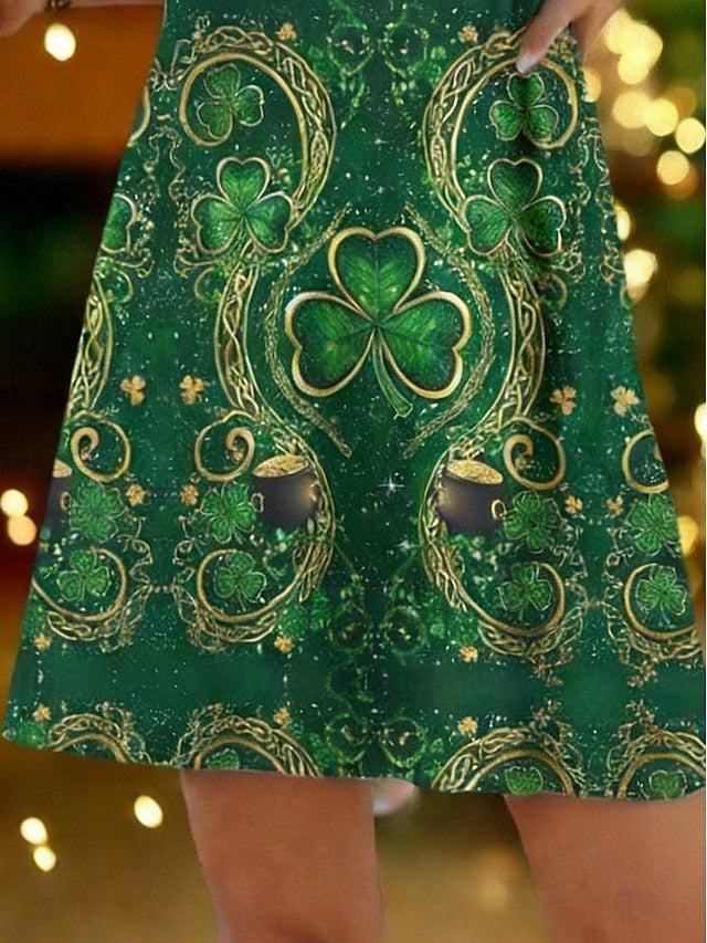 St. Paddy's Day Women's Knee Length Dress Casual Dress