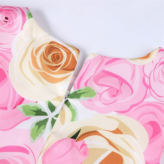 Kids Girls' Short Party Sleeve Dress Floral Flower