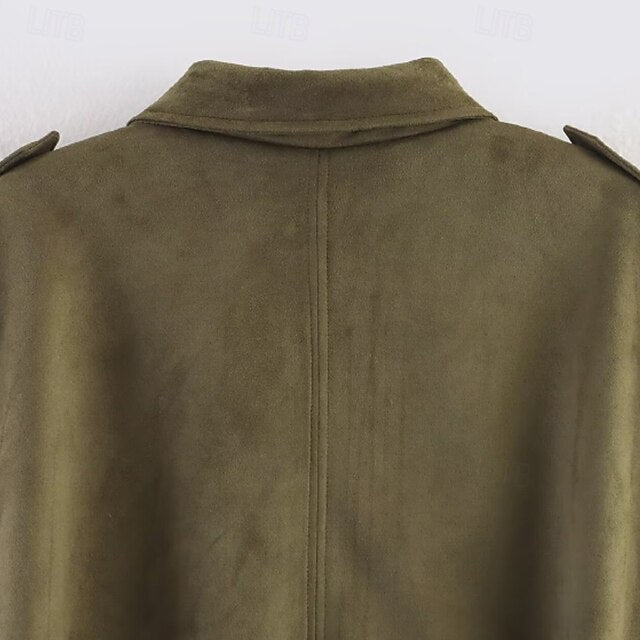 Pocket Women's Jacket Warm Zipper Casual Comfortable