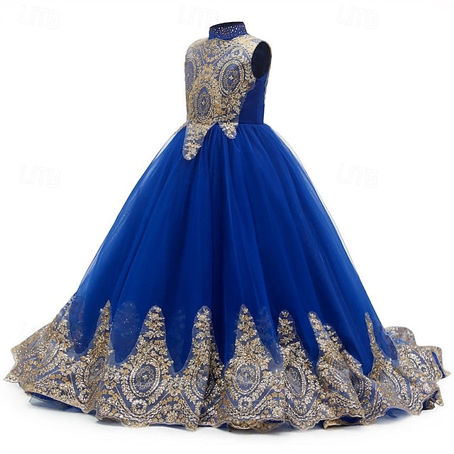 Kid's Evening Girls' Dress Flower Formal Gown Girl