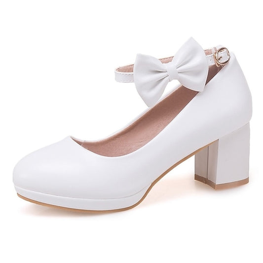 Girls' White Perfect Jane Weddings for - Shoes Bow Mary