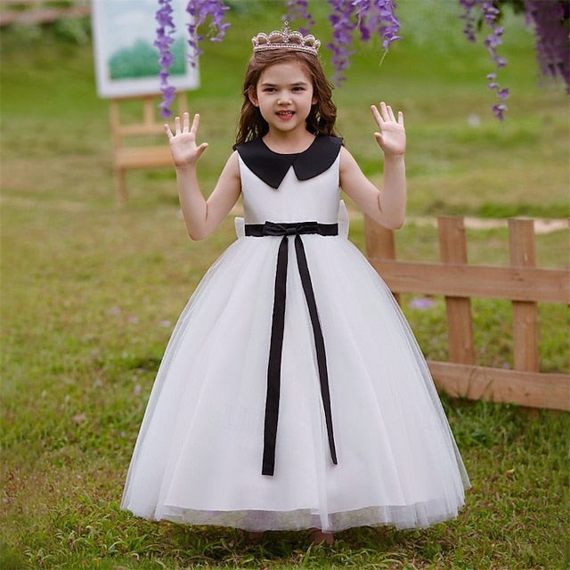 Sleeveless Color Party Block Dress Girls' Kids Performance