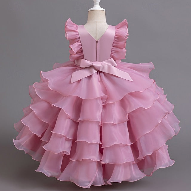 Floral Party Asymmetrical Dress Kids Girls'