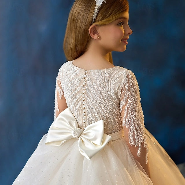 Party Dress Girl Flower Communion First Girls' Kids