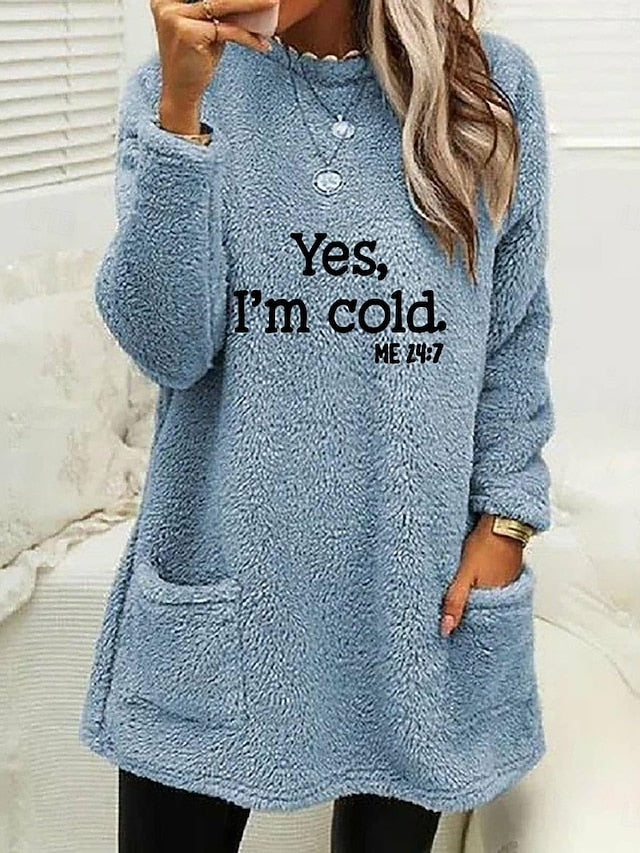 Women's Pullover Sweatshirt Letter Casual Long Sleeve Crew