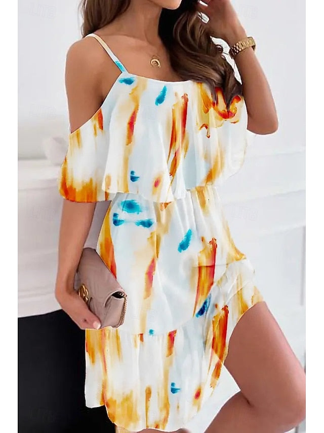 Women's Mini Dress Graduation Dress Floral Dress Print