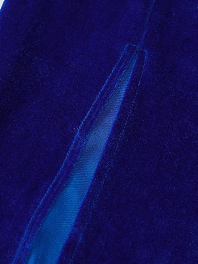 Women's Midi Dress Black Dress Velvet Dress Cocktail Dress