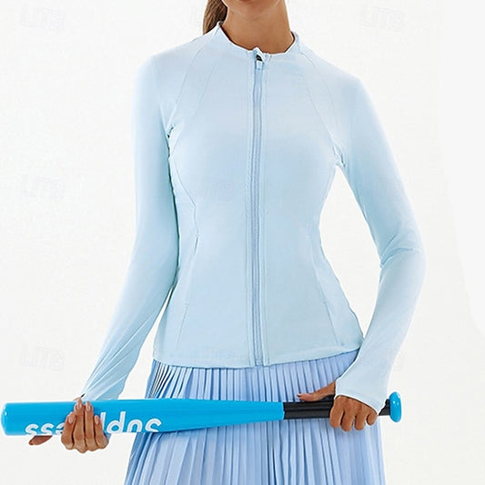 Women's Workout Jacket Yoga Jacket Stretchy Breathable Full