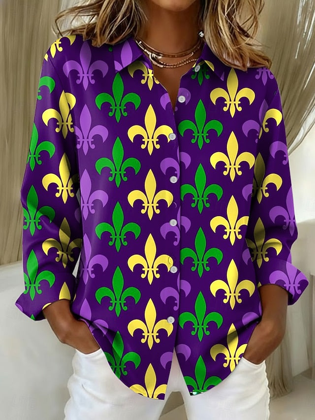 Carnival Women's Shirt Blouse Graphic Abstract Vintage