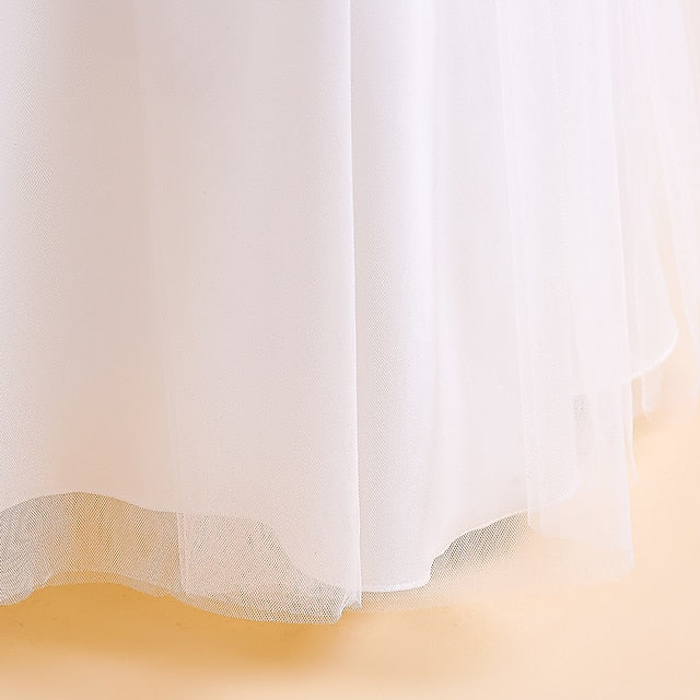 Kids Formal Sleeveless Party Girls' Color Solid Dress