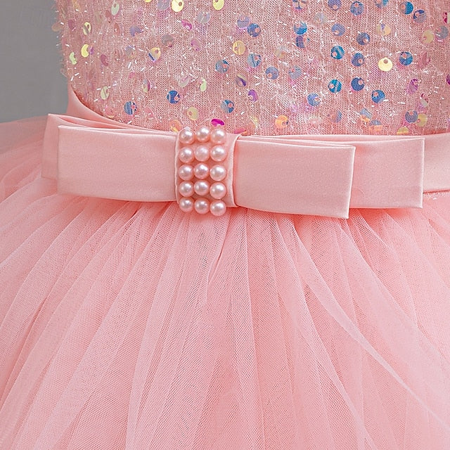 Dress Special Kids Girls' Party Sleeveless Wedding Sequin