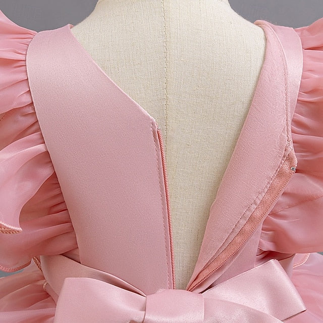 Floral Dress Kids Asymmetrical Girls' Party