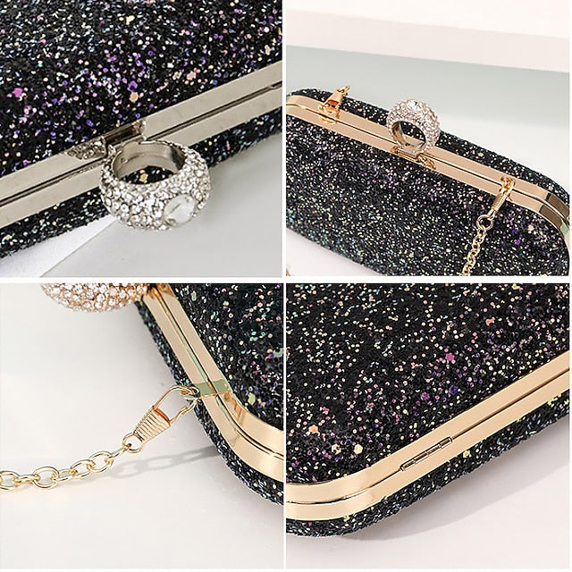 PU Bags Clutch Evening Bag Women's Wristlet Leather