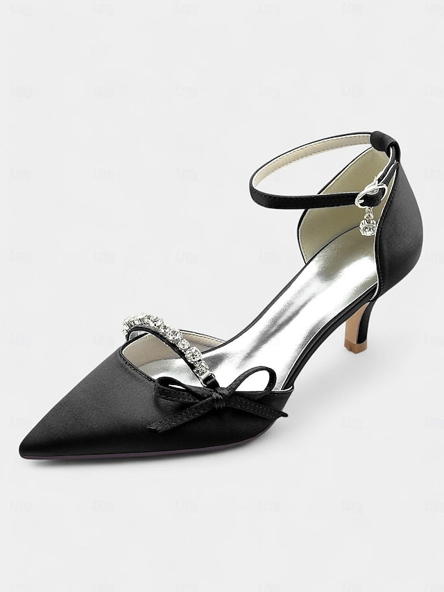 Elegant Kitten Heel – Pointed-Toe Women Shoes Wedding for