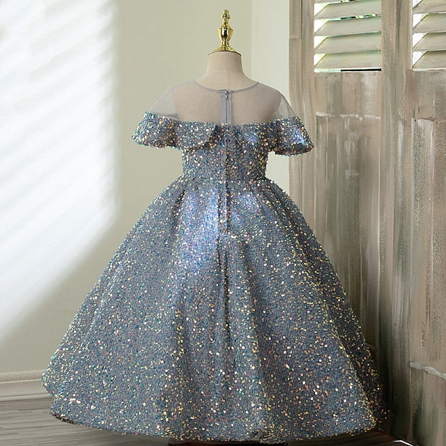 Gown Girl Dress Flower Party Girls' Evening