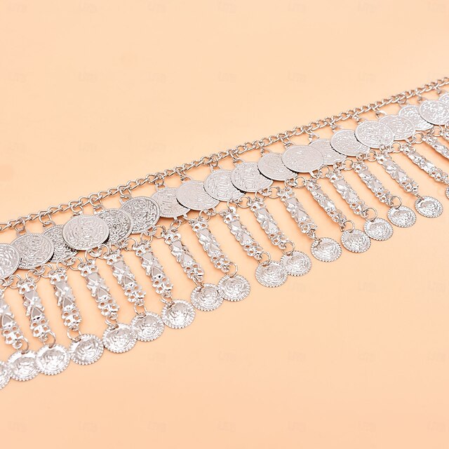 Women's Belt Metal Alloy Silver Yellow Gold Waist Belt