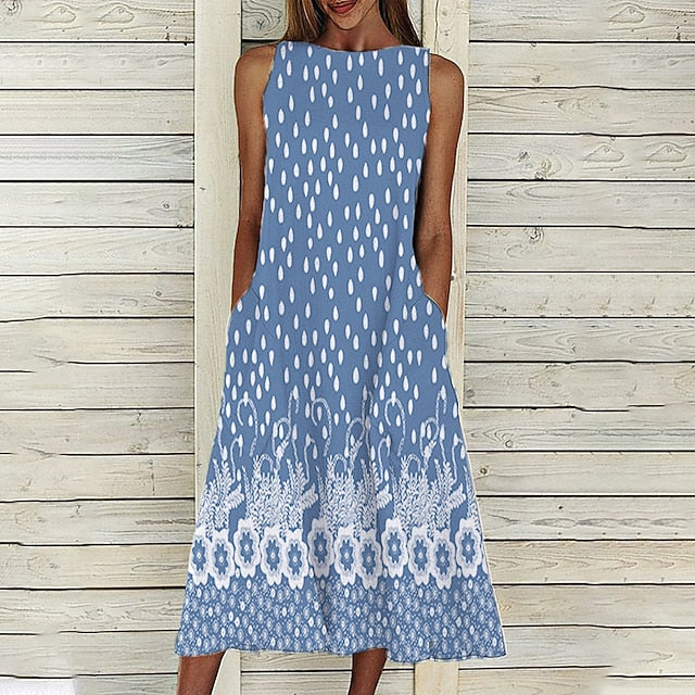 Women's Midi Dress Casual Dress Shift Dress Tank Dress