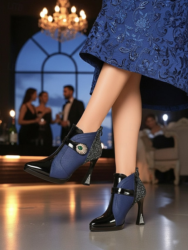 Ankle Boots Glitter Women's High Heel