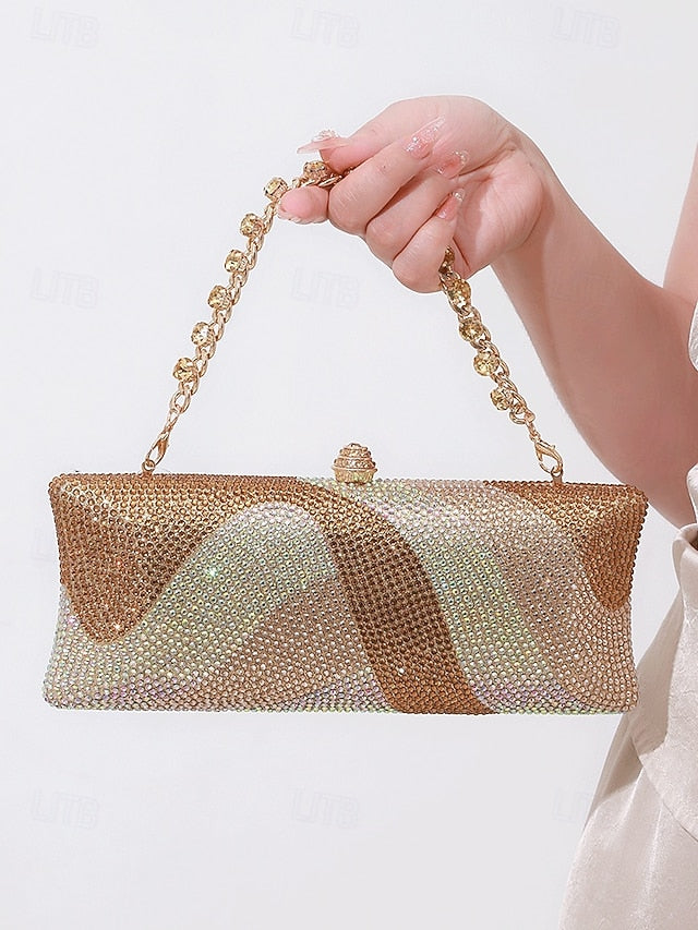 Crystal with Women's Chain Strap Clutch Bag Evening
