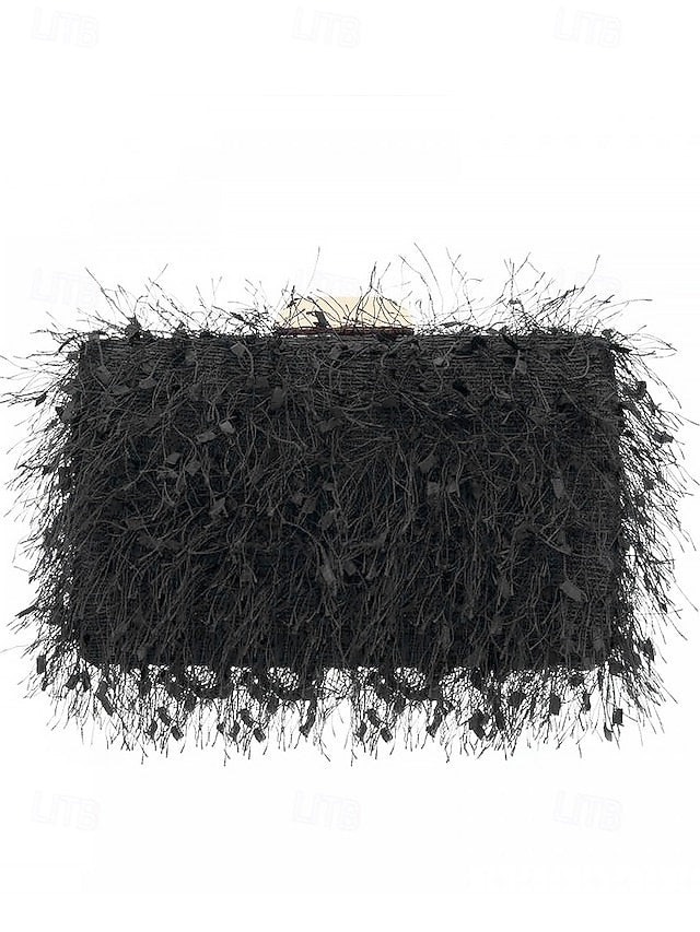 Clutch Feathered Women's Chain Evening Chic Strap with