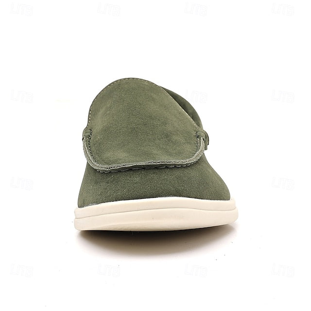 Light Men's – Loafers Faux Blue Slip-On Casual Breathable