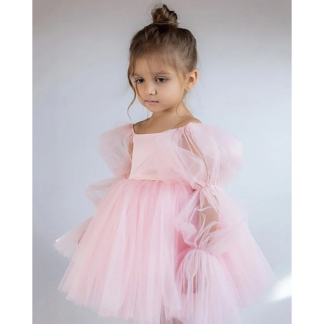 Girl Girls' Dress Kid's Princess Flower