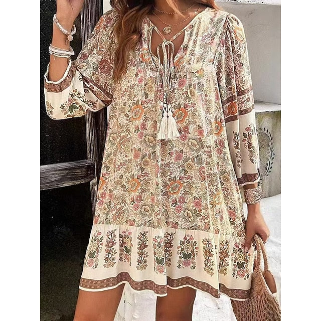 Women's Mini Dress Shift Dress Casual Outdoor Beach Loose