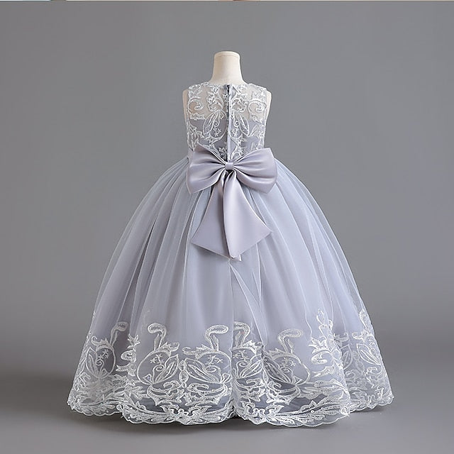 Dress Kids Wedding Girls' Flower Sleeveless Christening