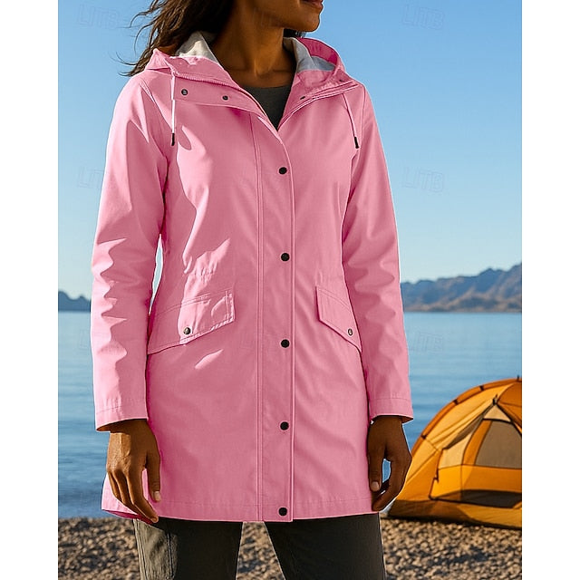 Women's Rain Coat Outdoor Waterproof Windproof Hiking