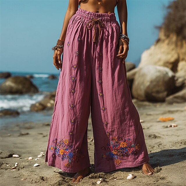 Women's Wide Leg Pants Trousers Palazzo Pants Fashion Boho