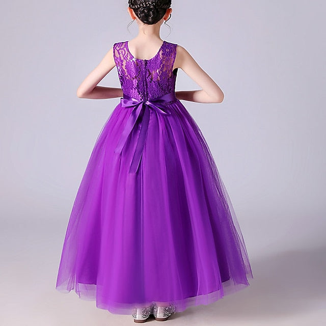 Dress Flower Girls' Party Gown Girl Evening