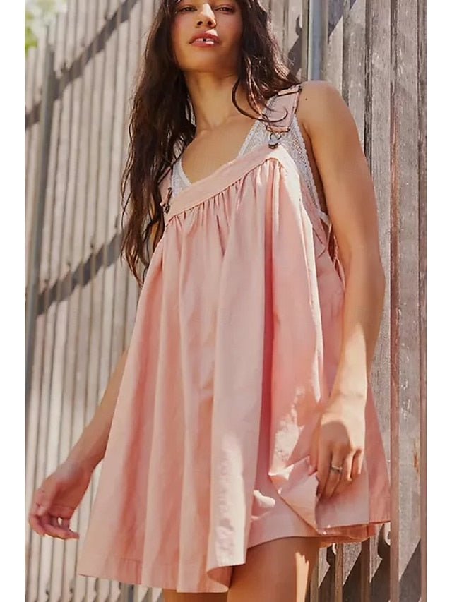 Women's Mini Dress Sundress Pleated Dress Off The Shoulder