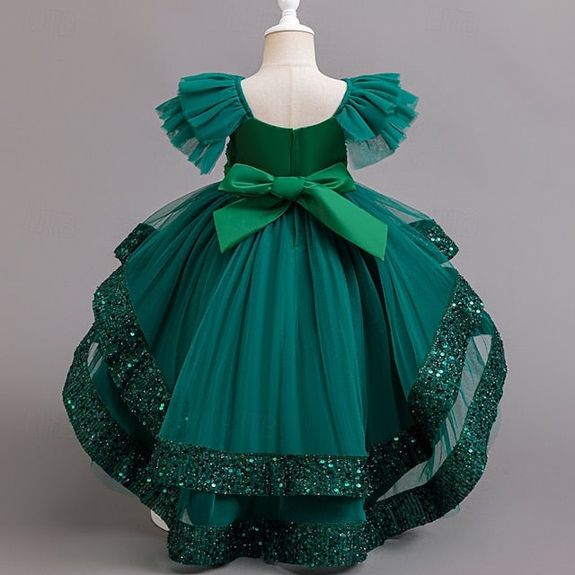 Dress Special Kids Girls' Party Sleeveless Wedding Sequin