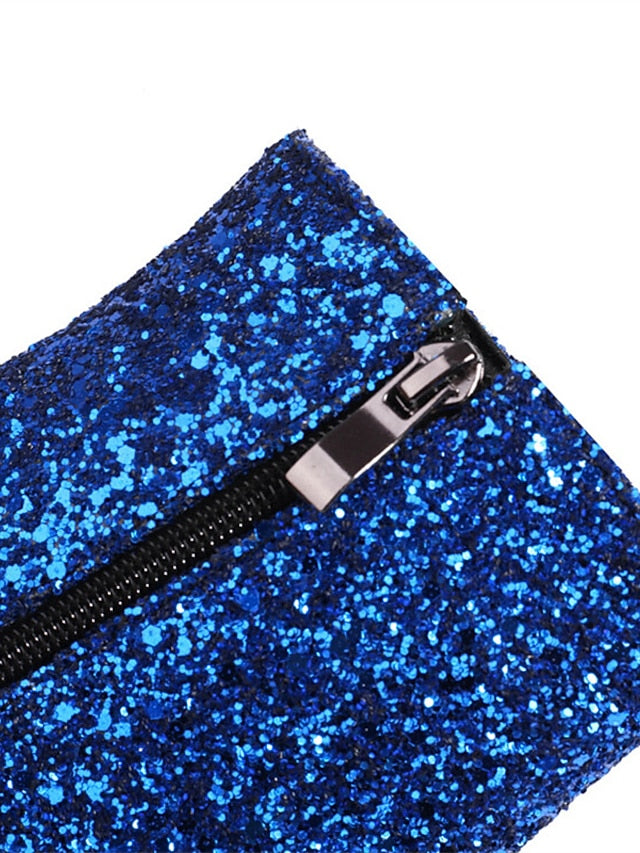 Heel High Red Sparkly – Glitter Ankle Women's Boots