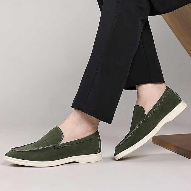 Light Men's – Loafers Faux Blue Slip-On Casual Breathable