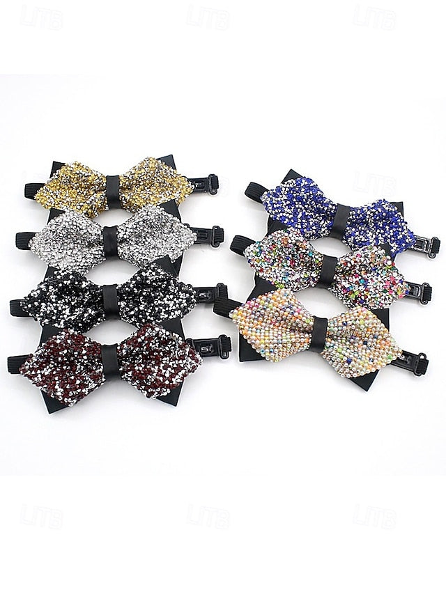 – Sparkling Christmas Tie Men's Sequins Bow Polyester