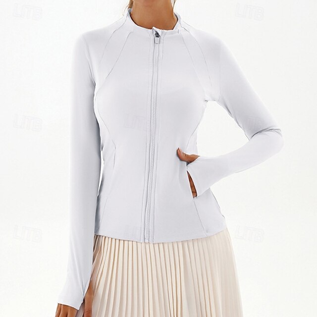 Women's Workout Jacket Yoga Jacket Stretchy Breathable Full