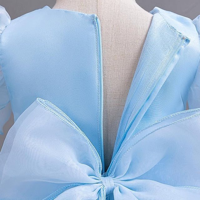 Wedding Sleeveless Floral Party Kids Girls' Dress Sequin