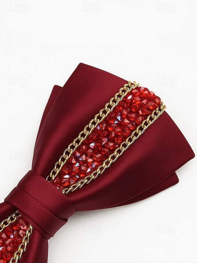 Red Men's Tie – Christmas Bow