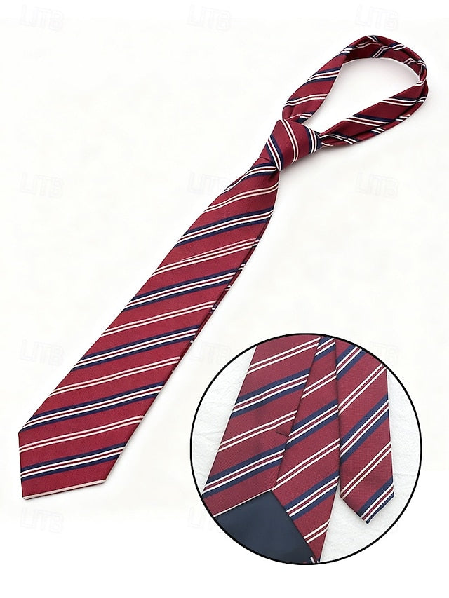 Striped Silk Tie Paisley and Classic Men's Necktie