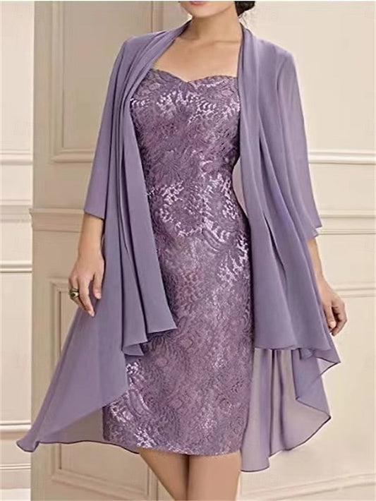 Two Mother of Elegant Simple Dress Bride Sets the Piece