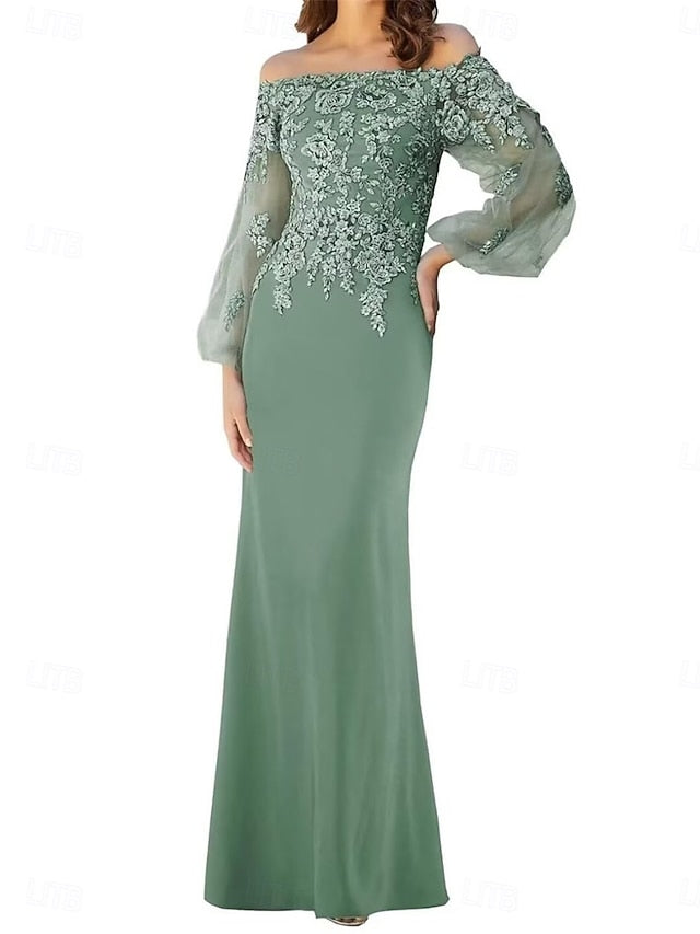 the Elegant Off Dress Mermaid Shoulder Bride Trumpet of / Mother